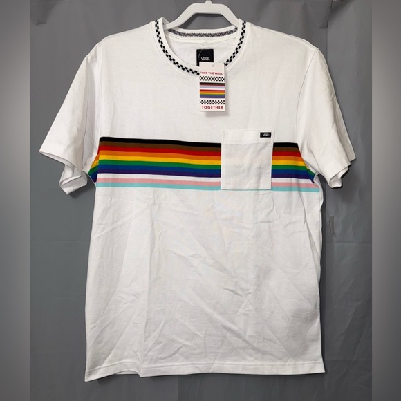 NWT Vans Pride 22 Knit Crew T-Shirt Size M - Picture 1 of 10